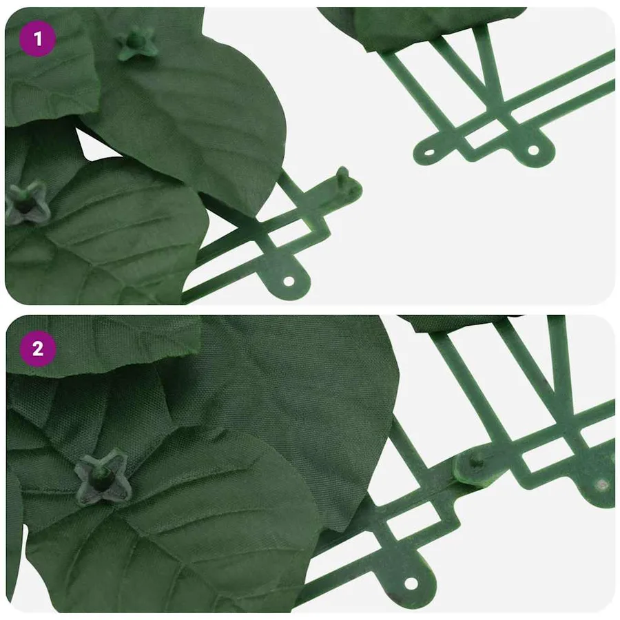 Écran de balcon avec feuilles vert foncé 200x75 cm - 5