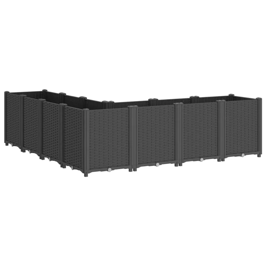 Jardinière noir 160x160x53 cm polypropylène - 5