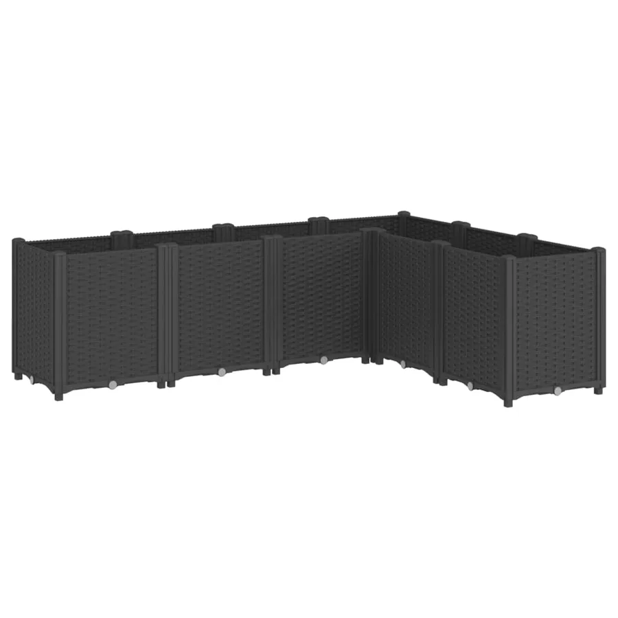 Jardinière noir 160x120x53 cm polypropylène - 2