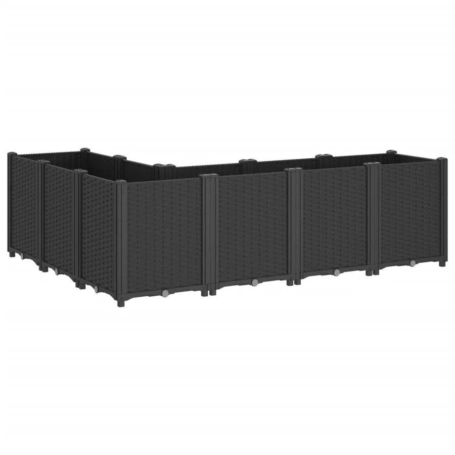 Jardinière noir 160x120x53 cm polypropylène - 5