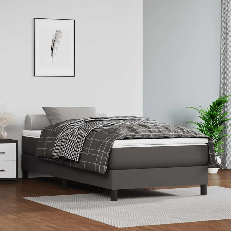 Matelas de lit à ressorts ensachés fermeté moyenne gris 120x190x20 cm