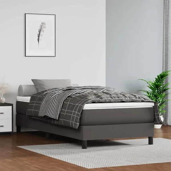 Matelas de lit à ressorts ensachés fermeté moyenne gris 120x190x20 cm