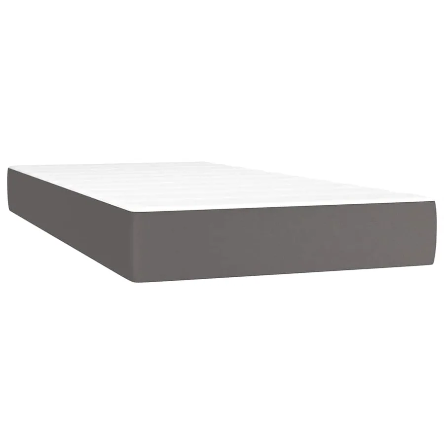 Matelas de lit à ressorts ensachés fermeté moyenne gris 120x190x20 cm - 2