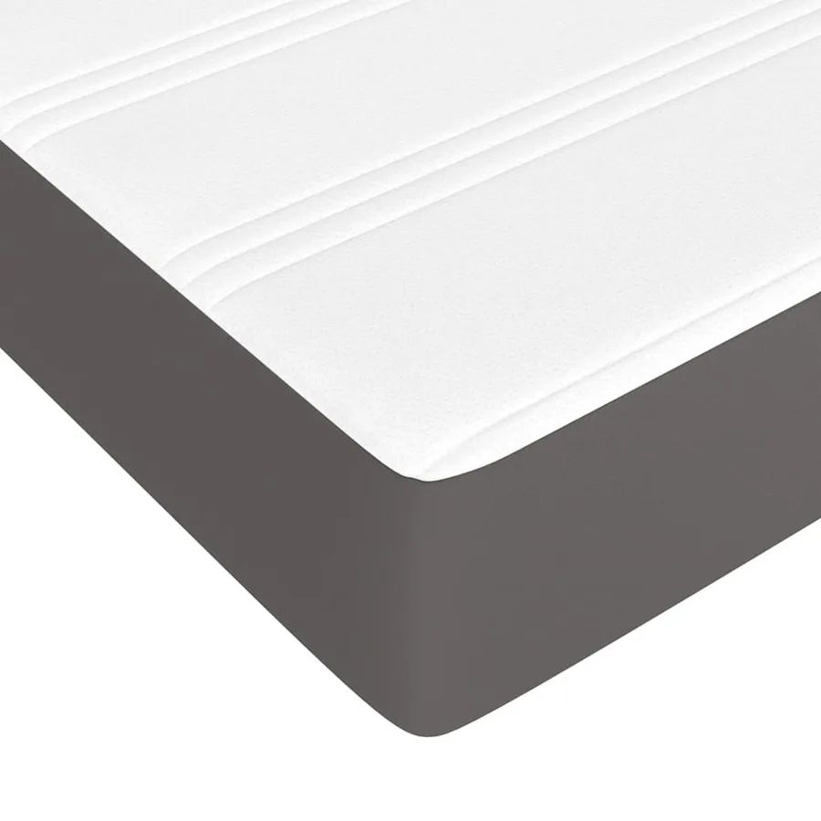 Matelas de lit à ressorts ensachés fermeté moyenne gris 120x190x20 cm - 5