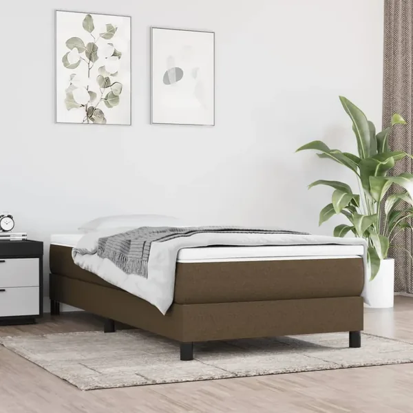Matelas de lit à ressorts ensachés fermeté moyenne marron foncé 120x190x20 cm