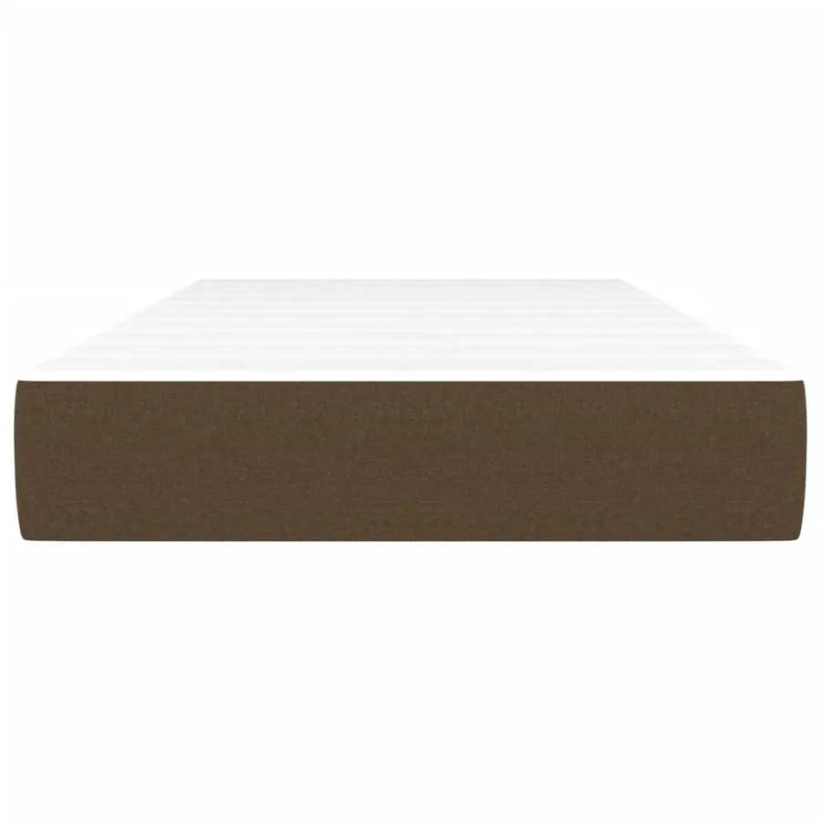 Matelas de lit à ressorts ensachés fermeté moyenne marron foncé 120x190x20 cm - 3