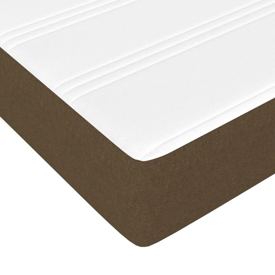 Matelas de lit à ressorts ensachés fermeté moyenne marron foncé 120x190x20 cm - 5