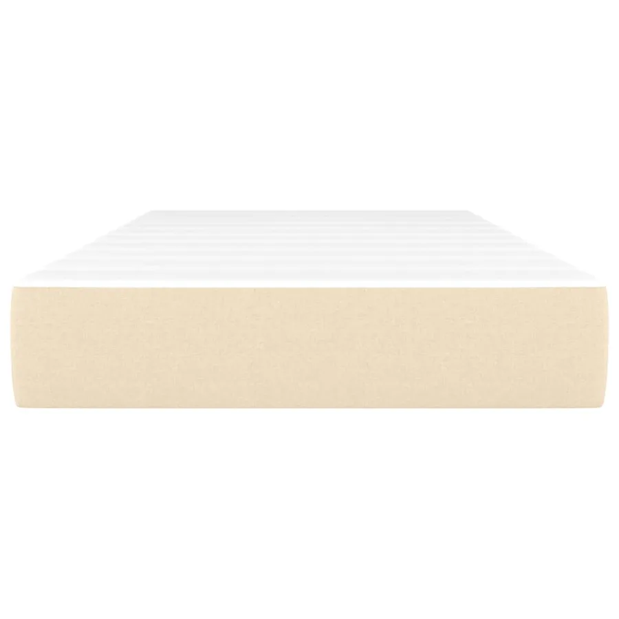 Matelas de lit à ressorts ensachés fermeté moyenne crème 120x190x20 cm Tissu - 3