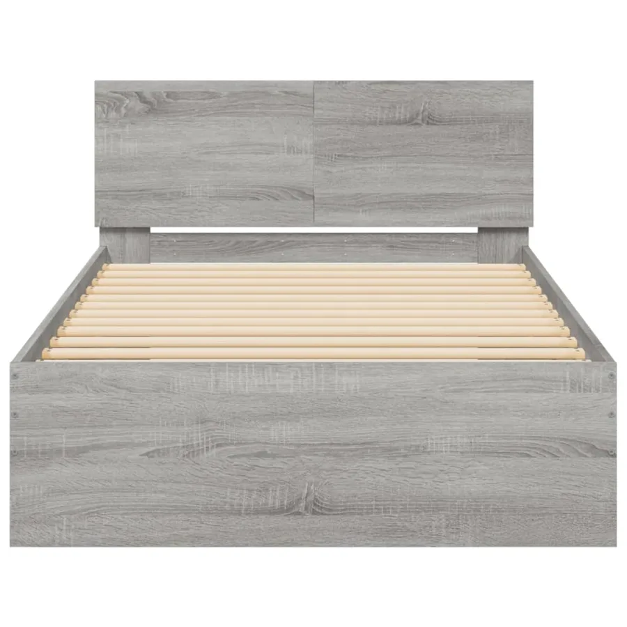 Cadre de lit sans matelas avec lumières LED 100x200 cm - 7