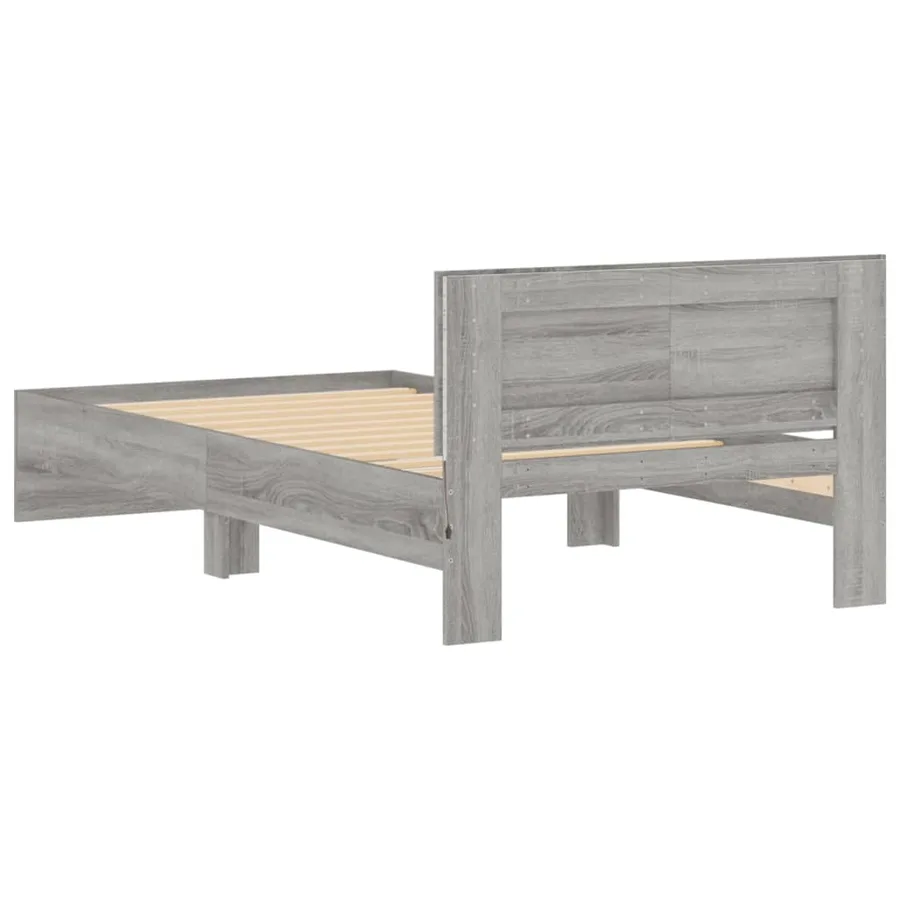 Cadre de lit sans matelas avec lumières LED 100x200 cm - 9