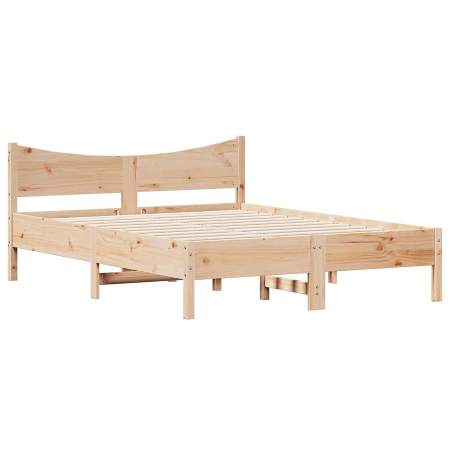 Cadre de lit sans matelas 120x190 cm bois de pin massif - 3