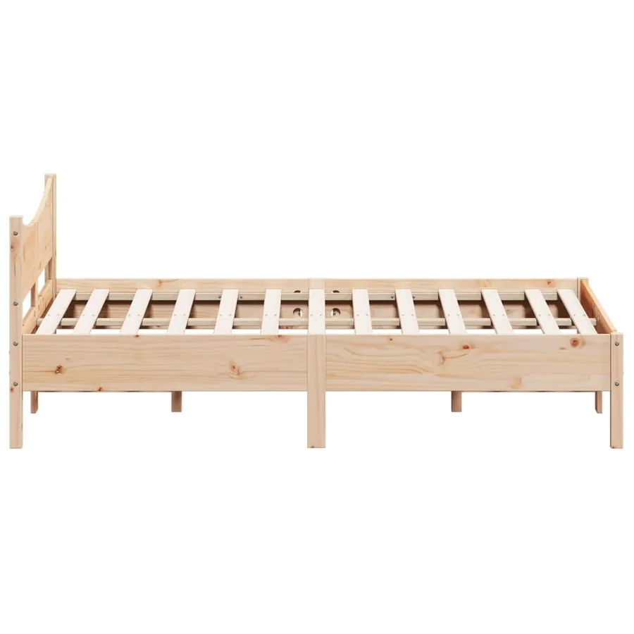 Cadre de lit sans matelas 120x190 cm bois de pin massif - 5