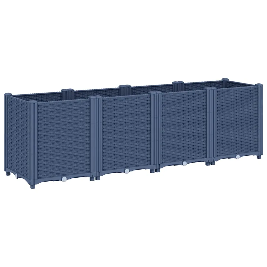 Jardinière bleu gris 160x40x53 cm PP - 2