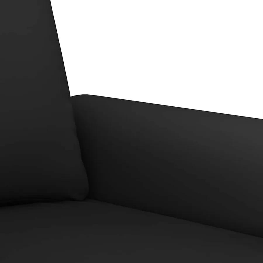 Ensemble de canapés 3 pcs avec coussins noir velours - 7