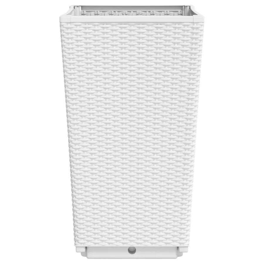 Jardinières 2 pcs blanc 32,5x32,5x57 cm polypropylène - 5