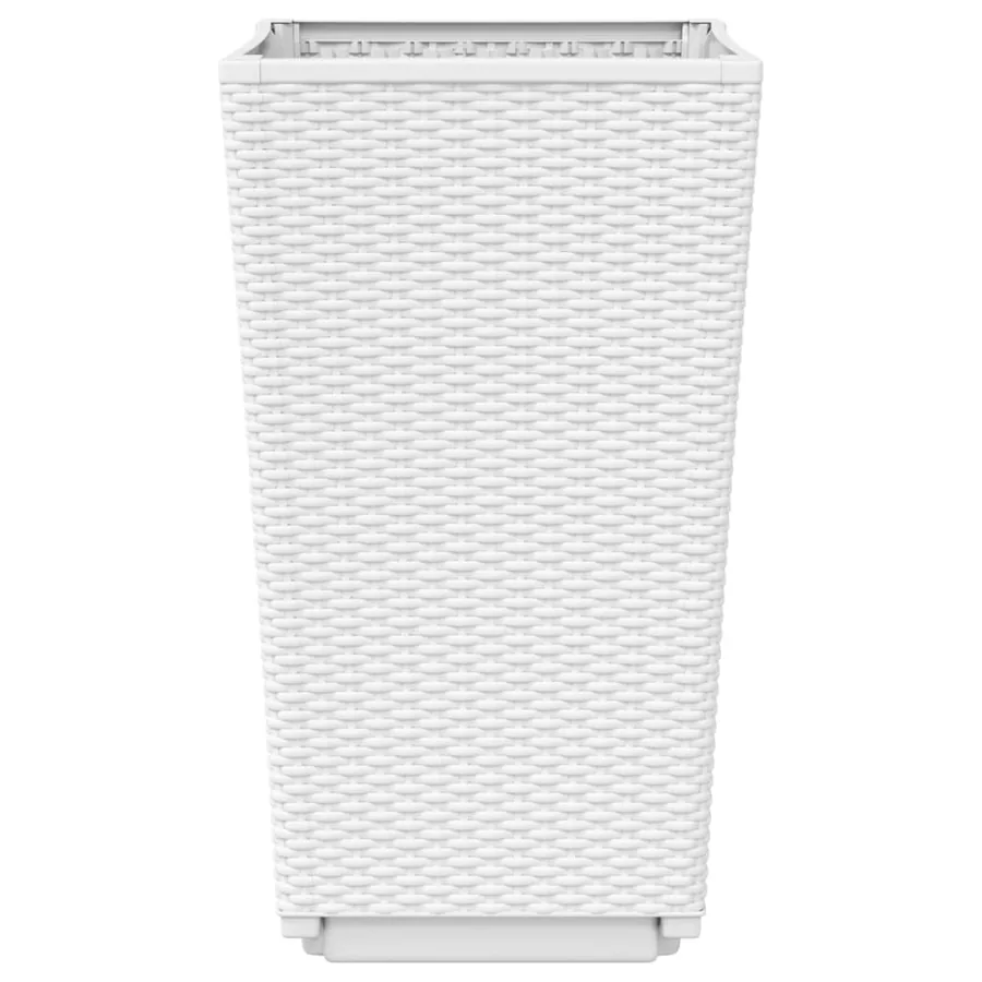 Jardinières 2 pcs blanc 32,5x32,5x57 cm polypropylène - 6