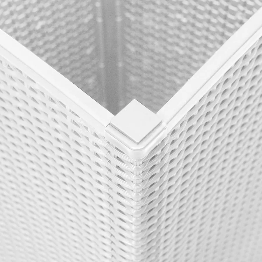 Jardinières 2 pcs blanc 32,5x32,5x57 cm polypropylène - 8