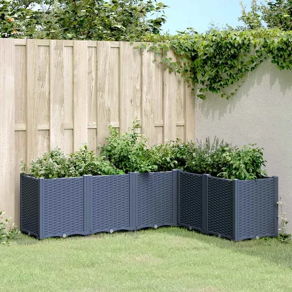 Jardinière bleu gris 160x120x53 cm PP