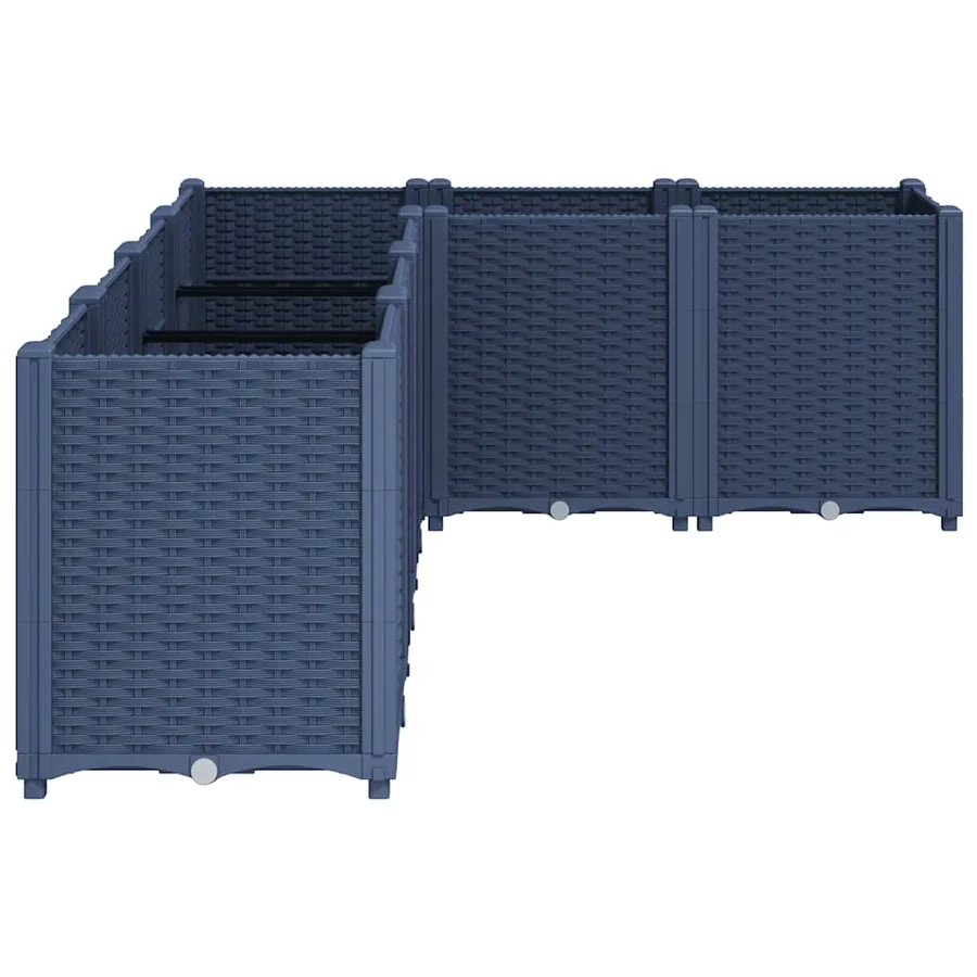 Jardinière bleu gris 160x120x53 cm PP - 4