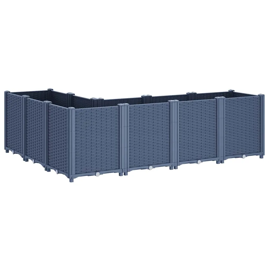 Jardinière bleu gris 160x120x53 cm PP - 5