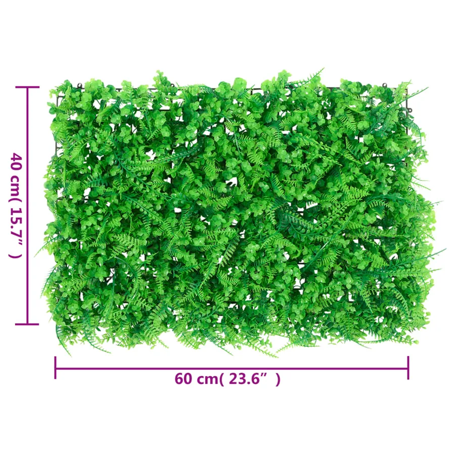Clôture feuilles de fougère artificielles 24 pcs vert 40x60 cm - 8