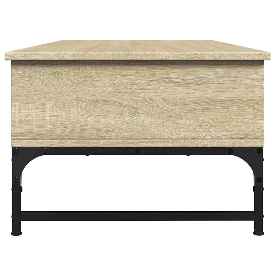 Table basse chêne sonoma 100x50x35cm bois d'ingénierie et métal - 6