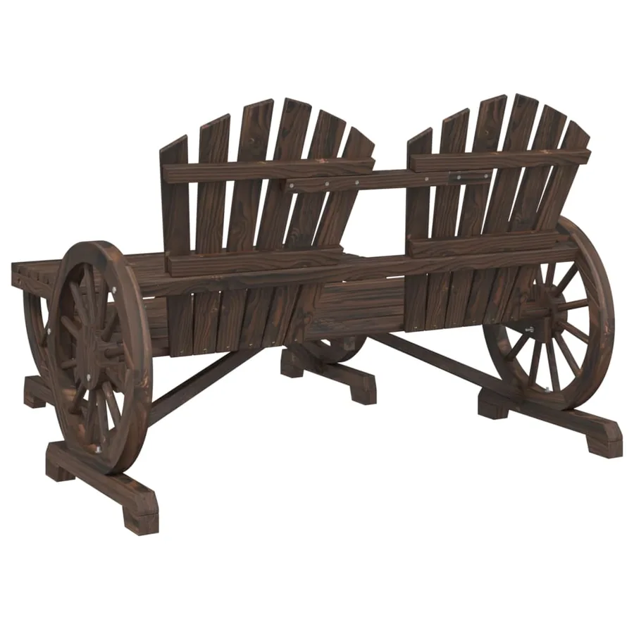 Salon de jardin 2 pcs bois de sapin massif - 5