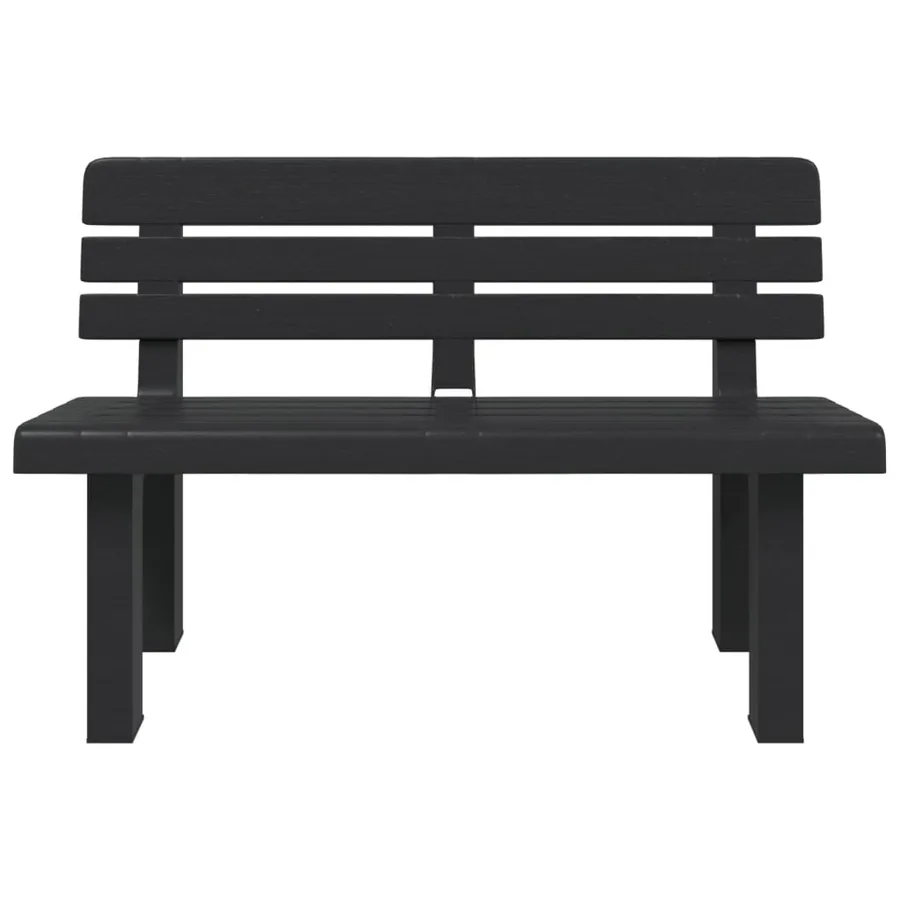 Banc de jardin anthracite 110x52x71 cm polypropylène - 4