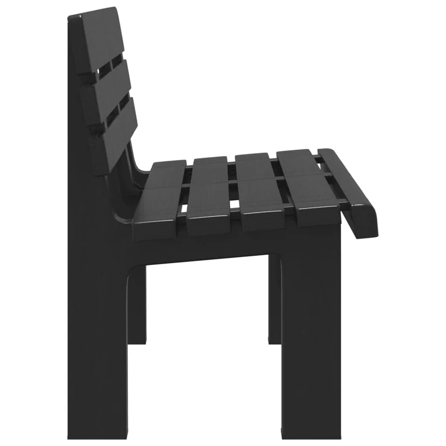Banc de jardin anthracite 110x52x71 cm polypropylène - 5