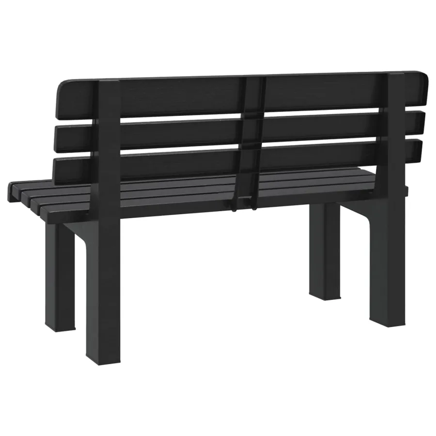 Banc de jardin anthracite 110x52x71 cm polypropylène - 6