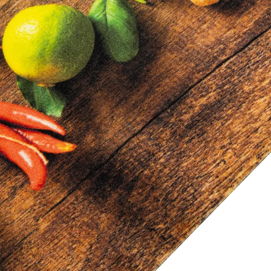 Tapis de cuisine lavable impression d'épices 60x300 cm velours - 3