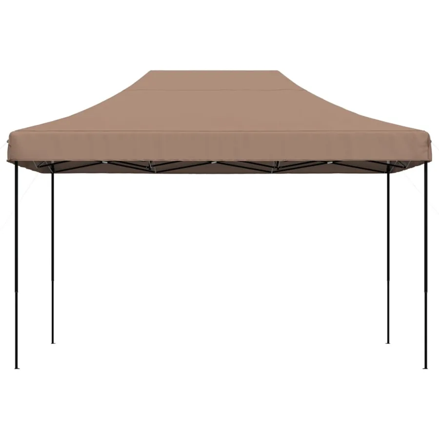 Tente de réception pliable escamotable marron 410x279x315 cm - 3
