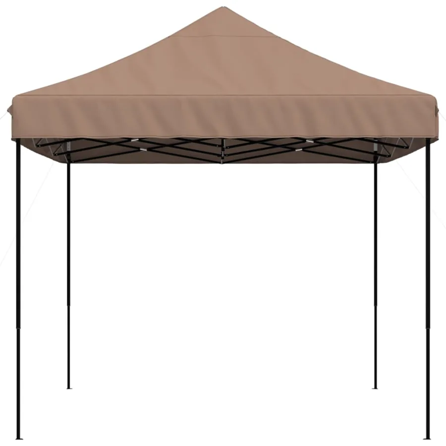 Tente de réception pliable escamotable marron 410x279x315 cm - 5