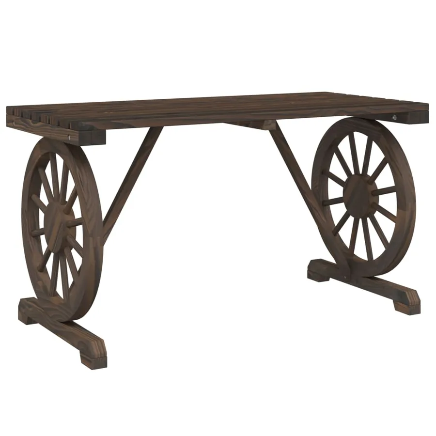 Table de jardin 115x55x65 cm bois de sapin massif - 2