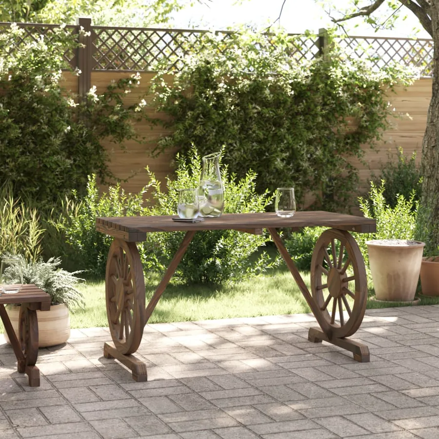 Table de jardin 115x55x65 cm bois de sapin massif - 3