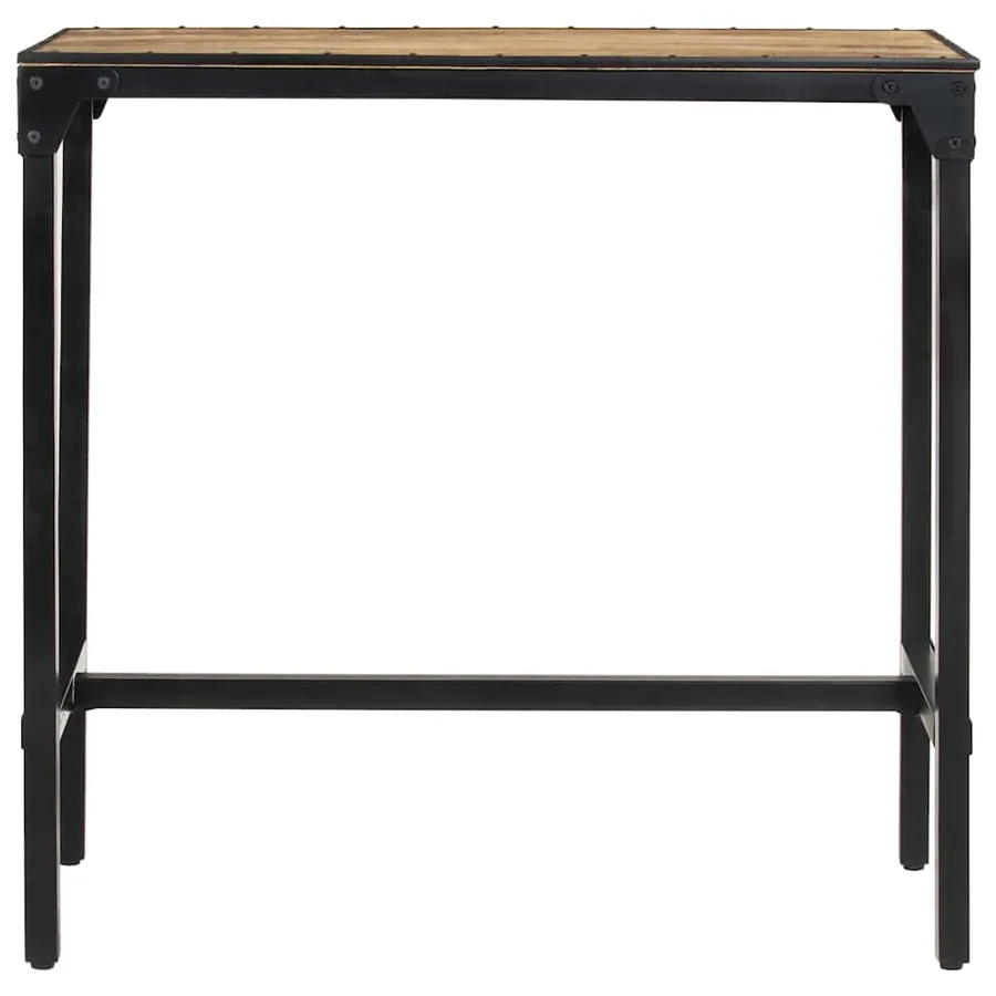 Table de bar 110x55x107 cm bois de manguier massif brut - 4