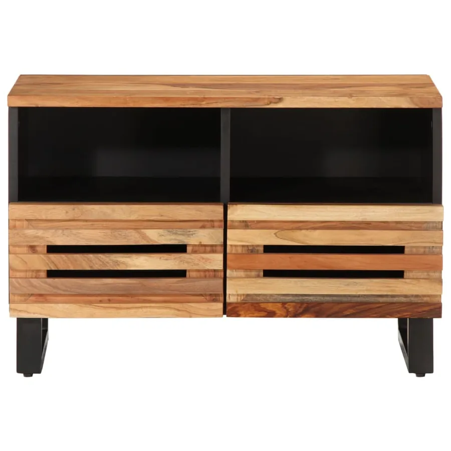 Meuble TV 70x34x46 cm bois d'acacia massif - 2