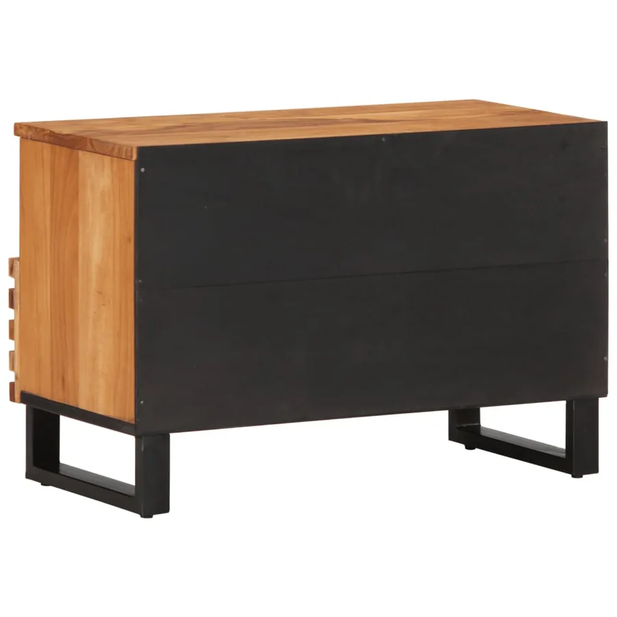 Meuble TV 70x34x46 cm bois d'acacia massif - 4