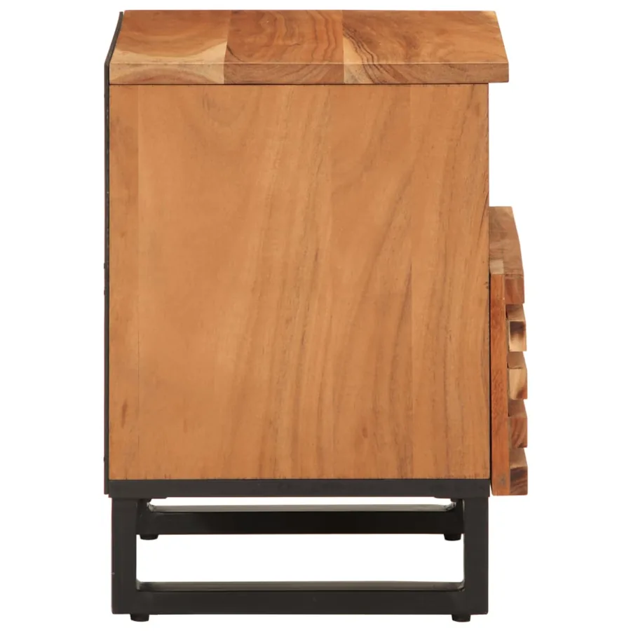 Table de chevet 40x34x46 cm bois d'acacia massif - 4