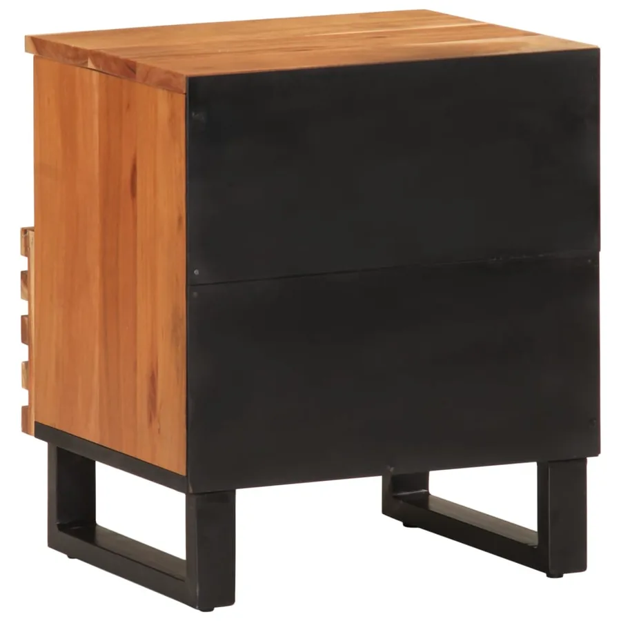 Table de chevet 40x34x46 cm bois d'acacia massif - 5
