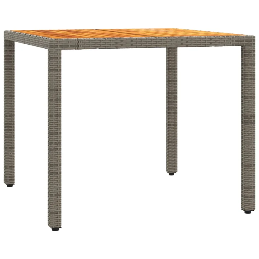 Ensemble à manger de jardin 3 pcs coussins gris résine tressée - 4