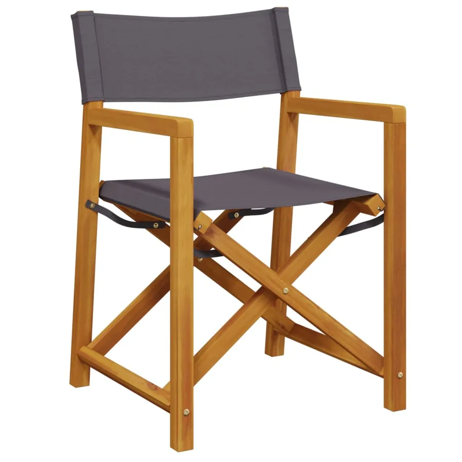 Chaises pliables de jardin lot de 6 gris foncé tissu - 3