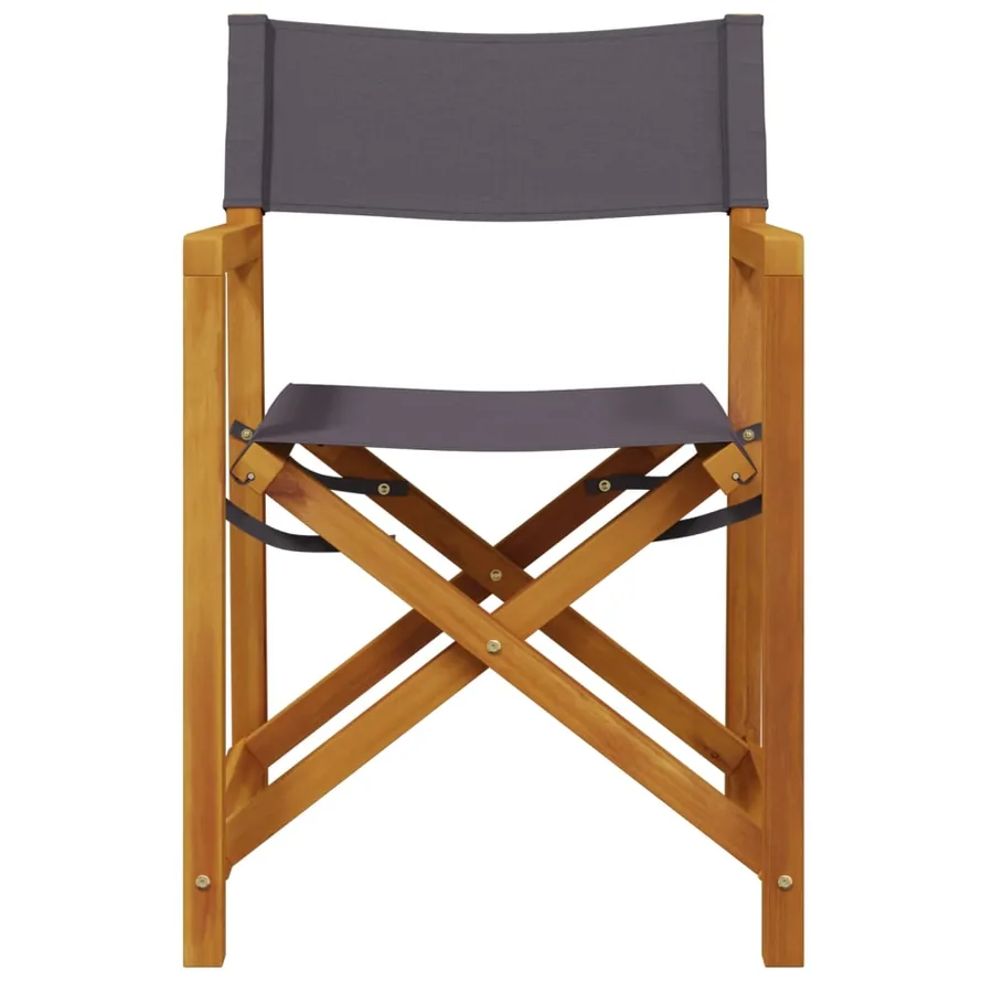 Chaises pliables de jardin lot de 6 gris foncé tissu - 4