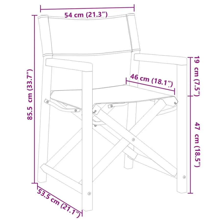 Chaises pliables de jardin lot de 6 gris foncé tissu - 9