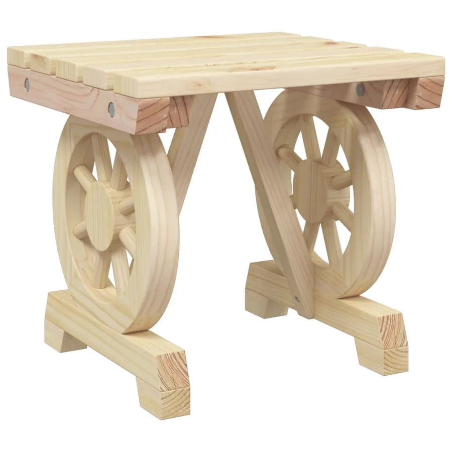 Repose-pied de jardin 40x36,5x38,5 cm bois massif sapin - 2