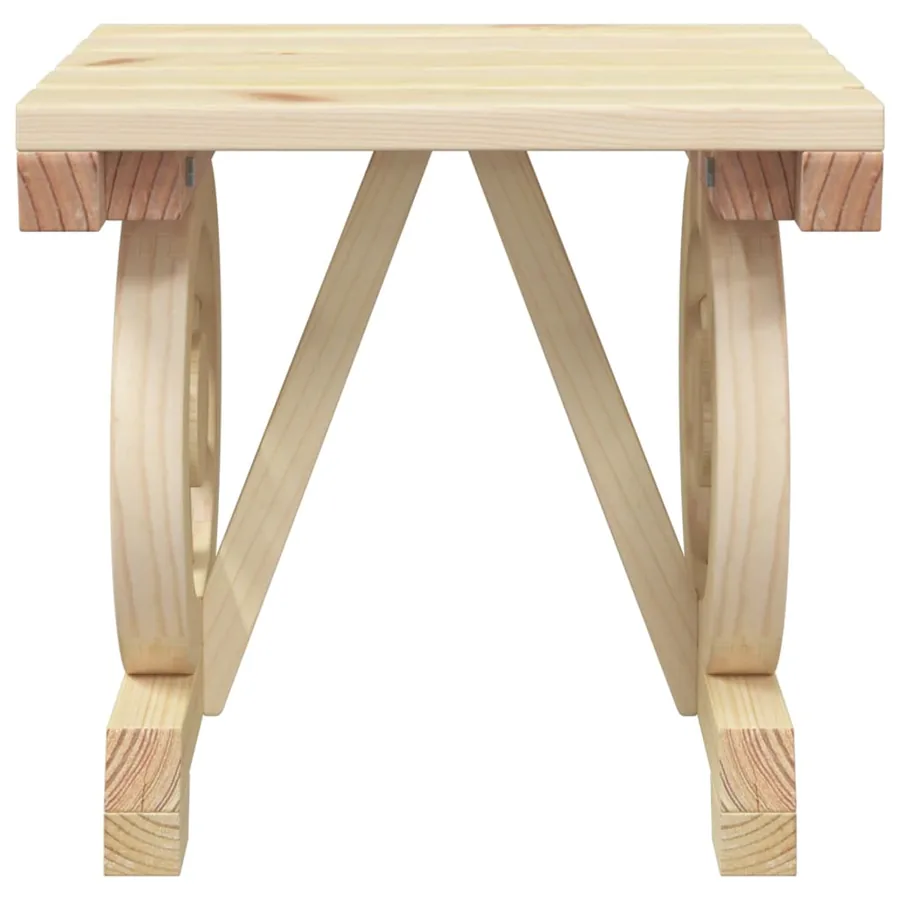 Repose-pied de jardin 40x36,5x38,5 cm bois massif sapin - 4