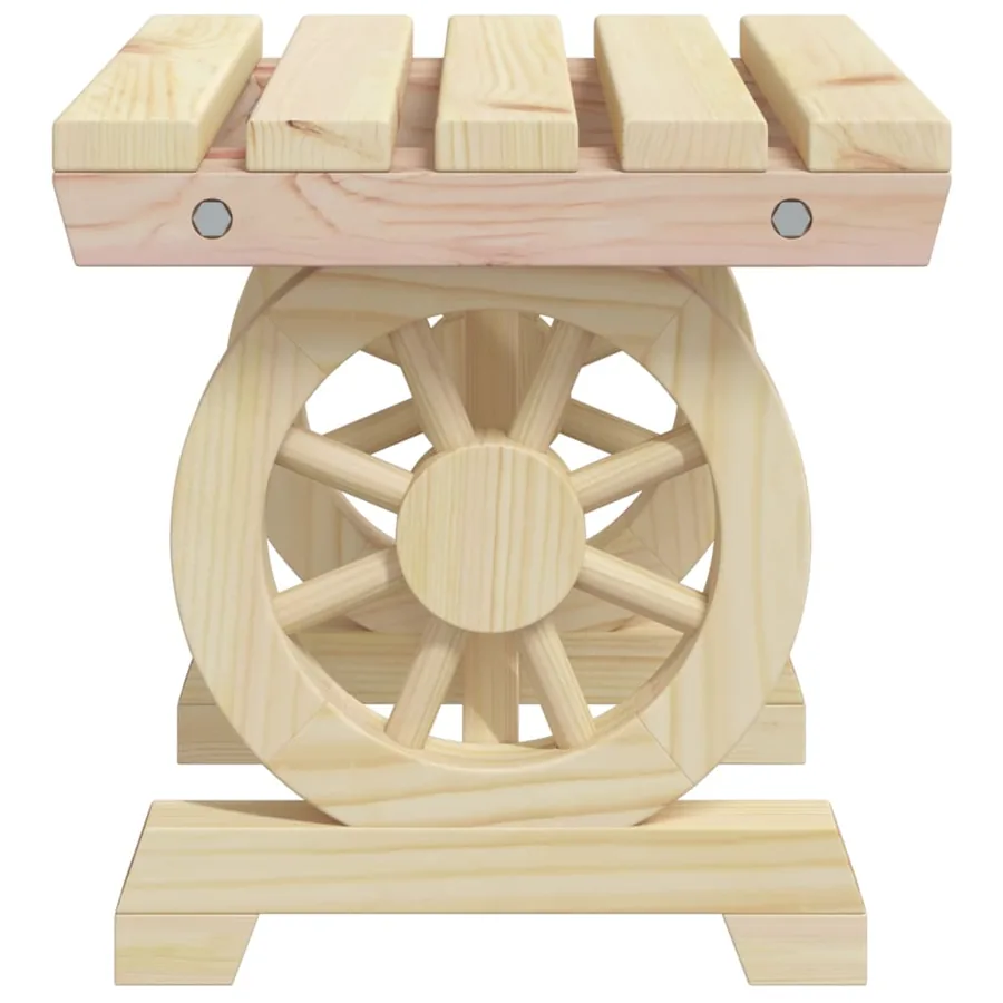 Repose-pied de jardin 40x36,5x38,5 cm bois massif sapin - 5