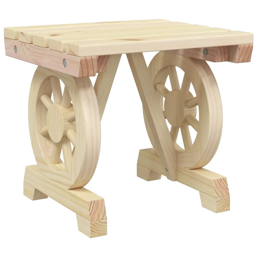 Repose-pied de jardin 40x36,5x38,5 cm bois massif sapin - 6