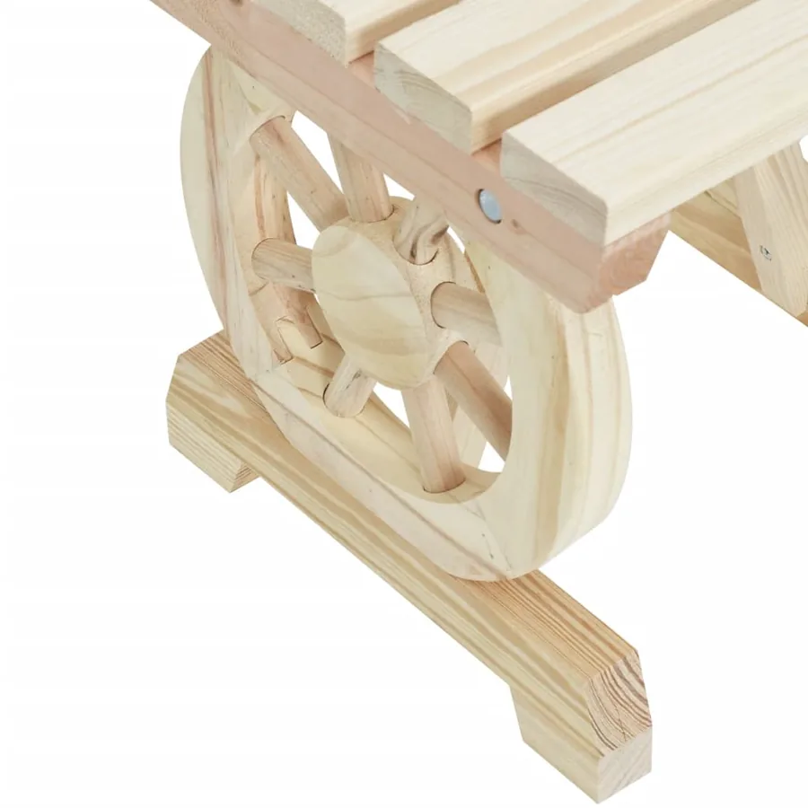 Repose-pied de jardin 40x36,5x38,5 cm bois massif sapin - 7