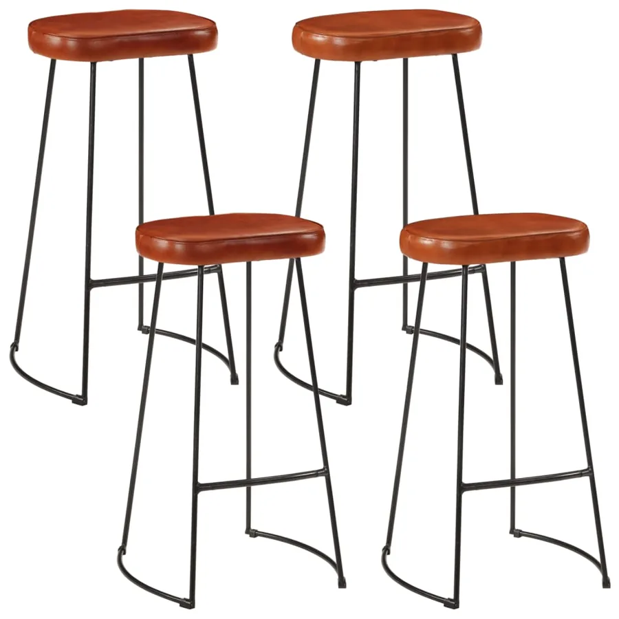 Ensemble de bar 5 pcs bois de manguier brut massif et métal - 2